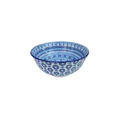 GENERICO - Set 6 Bowl Cerámico Estilo Mandala Azul 17 cm