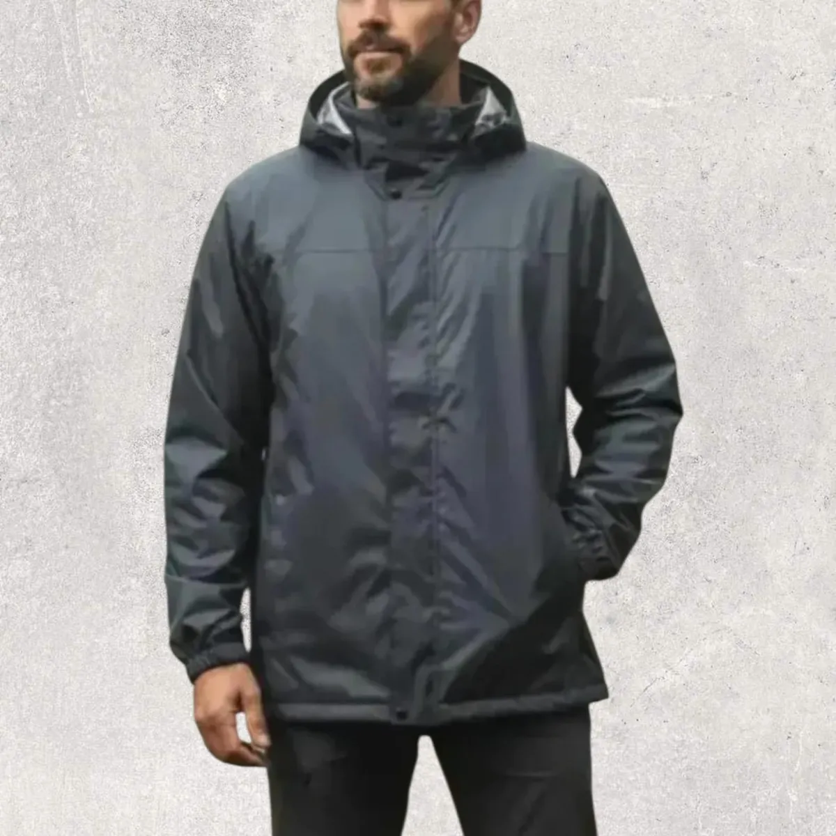 BLUE MOUNTAIN - CHAQUETA 100% IMPERMEABLE  OUTDOOR  HOMBRE