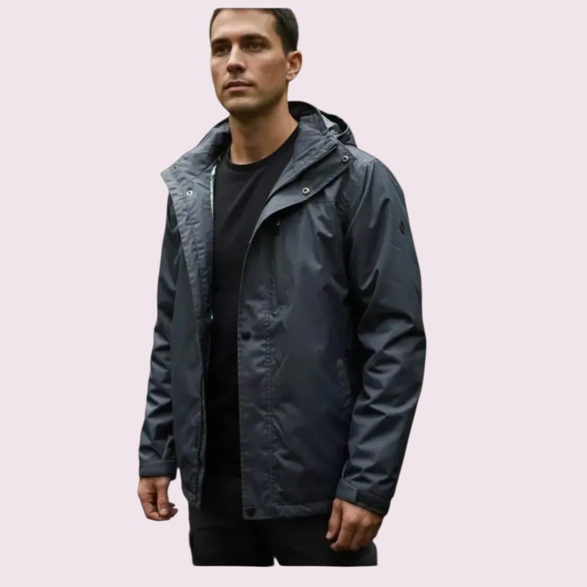 BLUE MOUNTAIN - CHAQUETA 100% IMPERMEABLE  OUTDOOR  HOMBRE