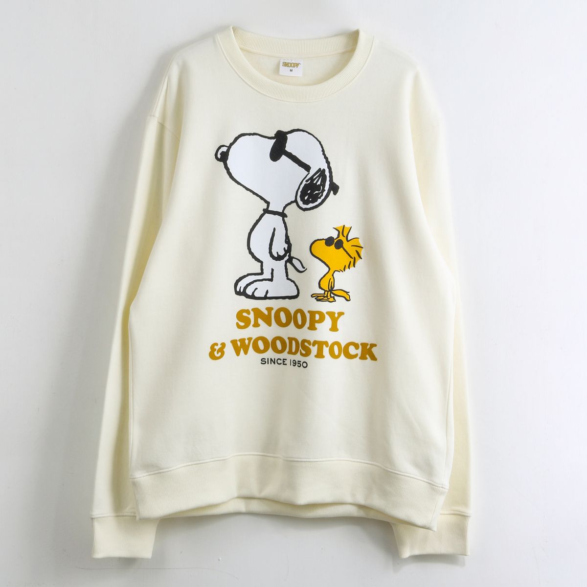 SNOOPY - Polerón Cerrado Hombre Snoopy & Woodstock Blanco Snoopy