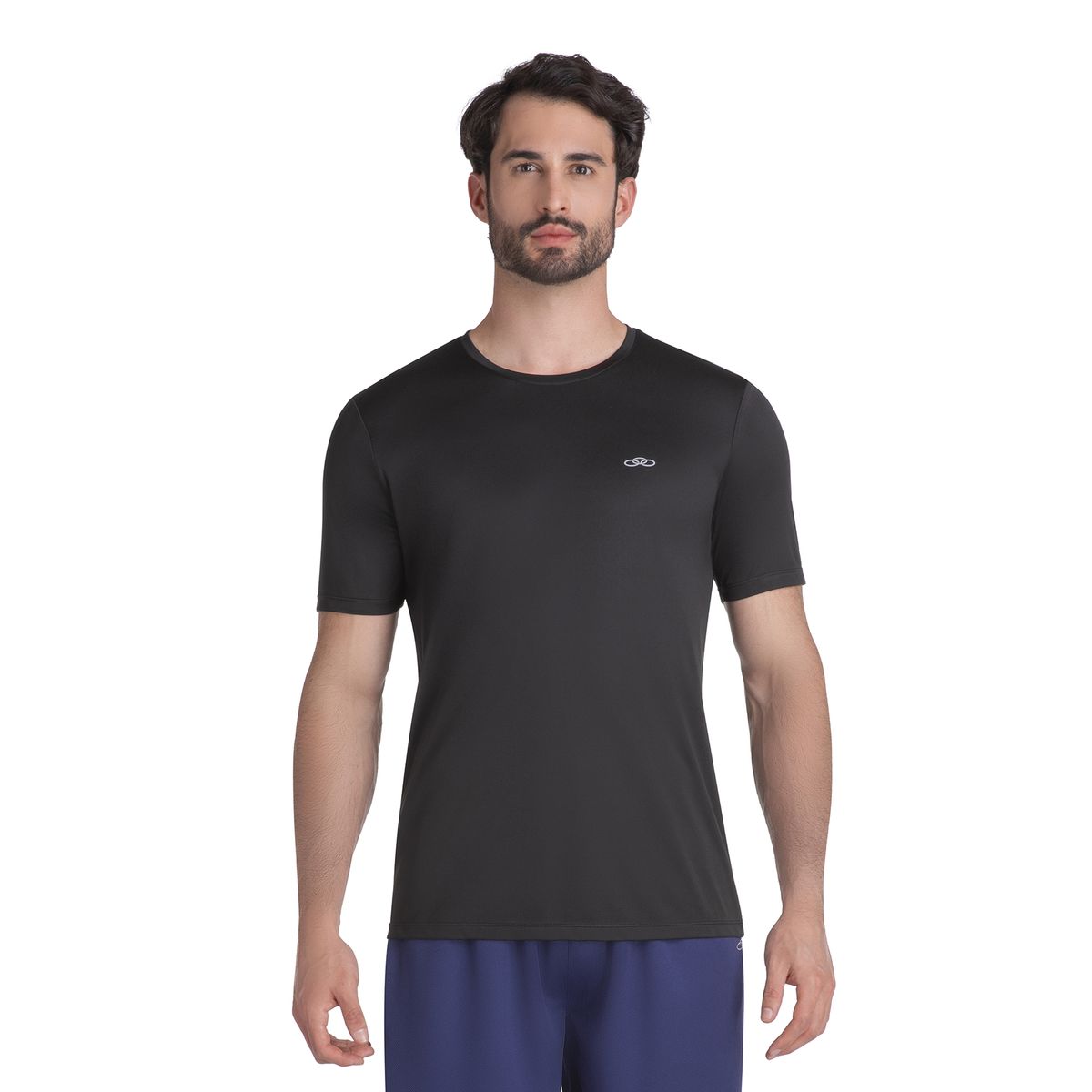 OLYMPIKUS - POLERA ESSENTIAL MANGA CORTA NEGRA HOMBRE