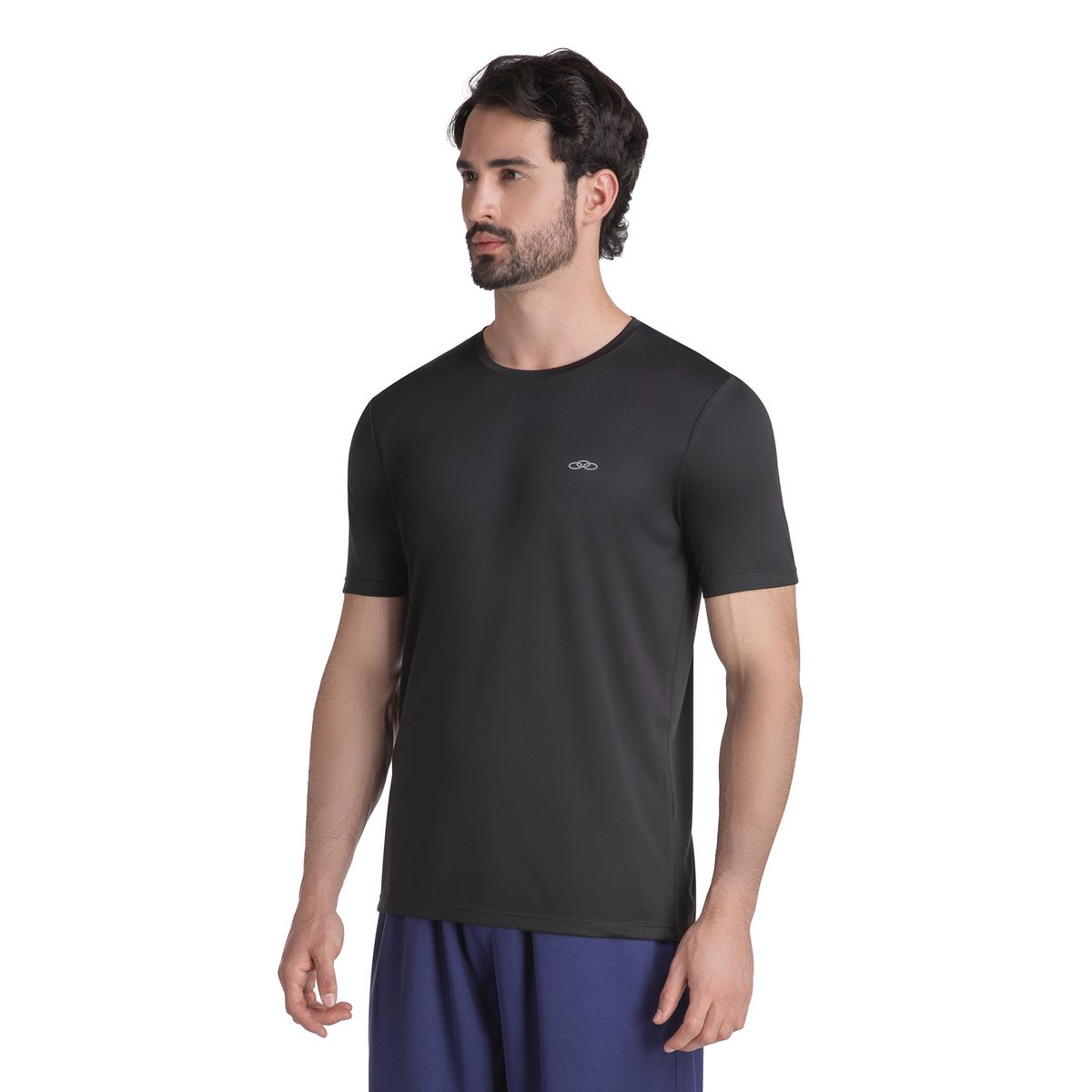 OLYMPIKUS - POLERA ESSENTIAL MANGA CORTA NEGRA HOMBRE