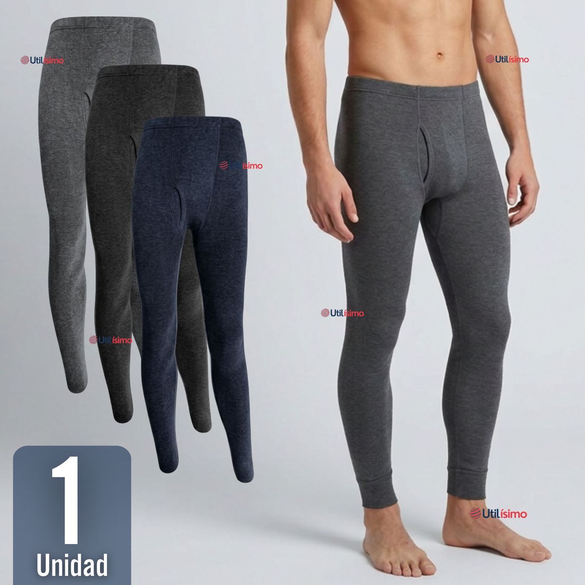 UTILISIMO - Calza Polar Para Hombre Térmica Invierno Calzoncillo Largo
