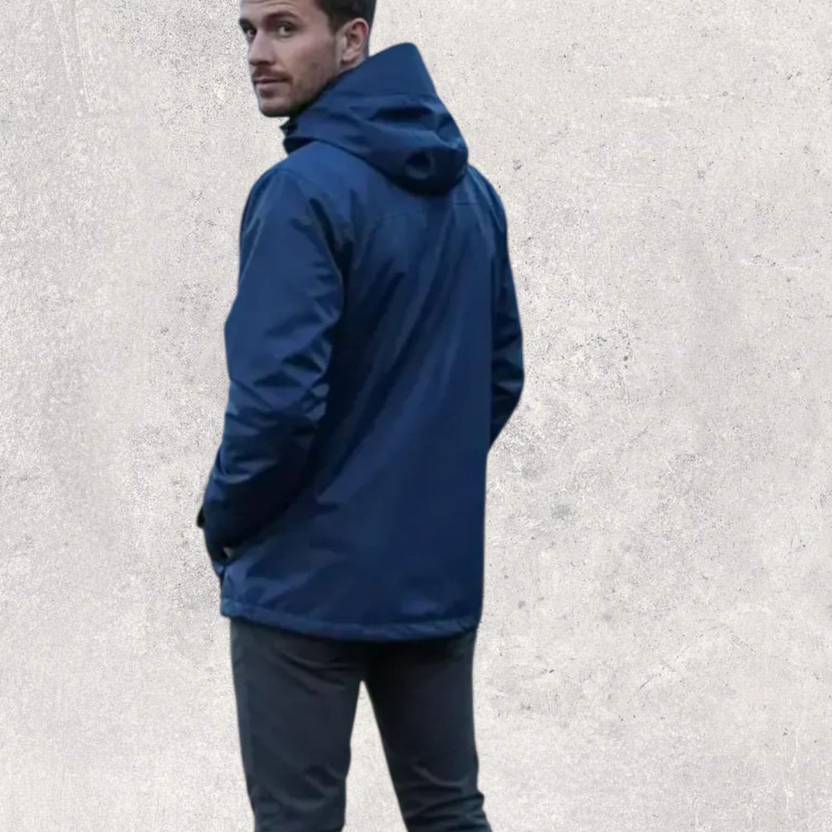 BLUE MOUNTAIN - CHAQUETA 100% IMPERMEABLE  OUTDOOR  HOMBRE