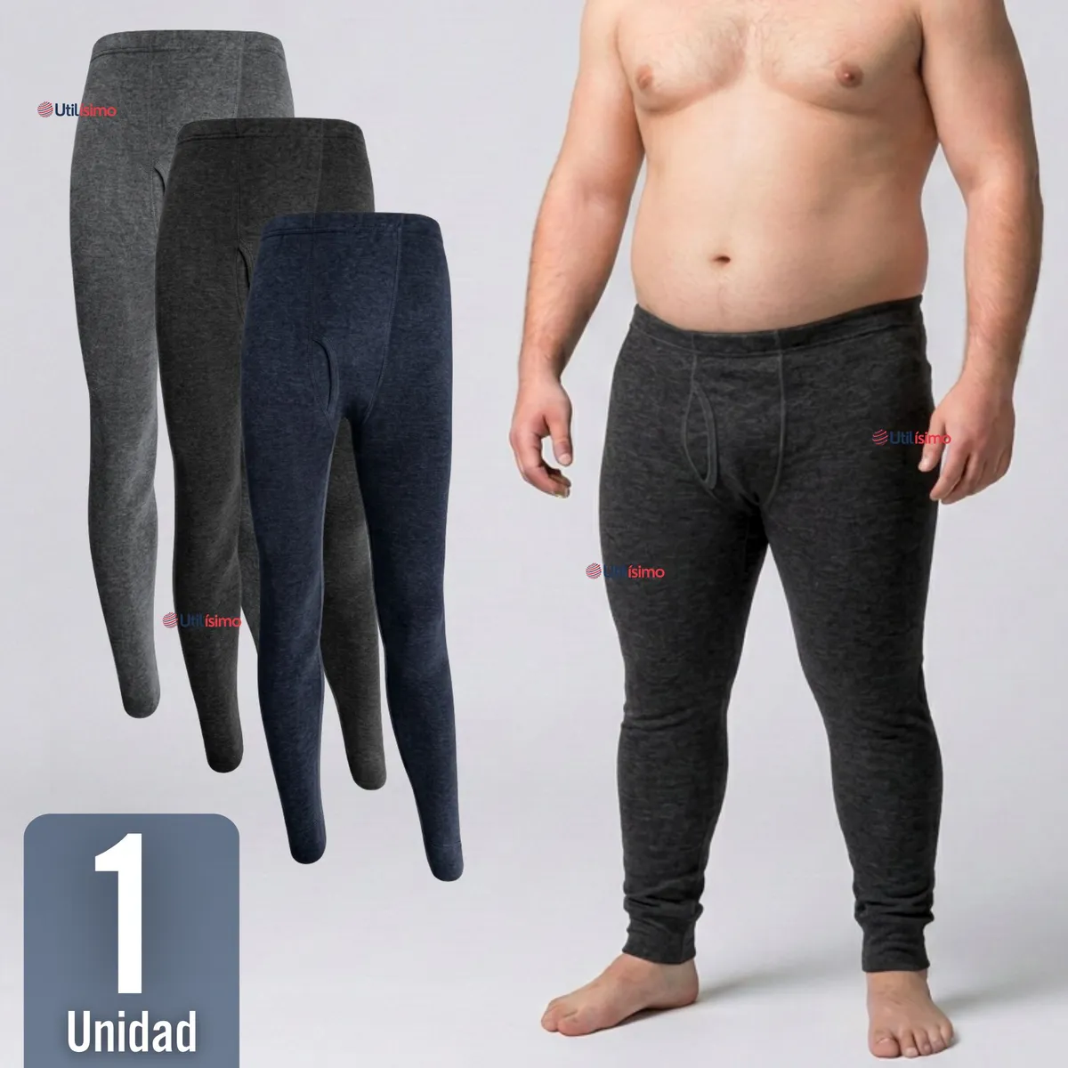 UTILISIMO - Calza Polar Para Hombre Térmica Invierno Calzoncillo Largo