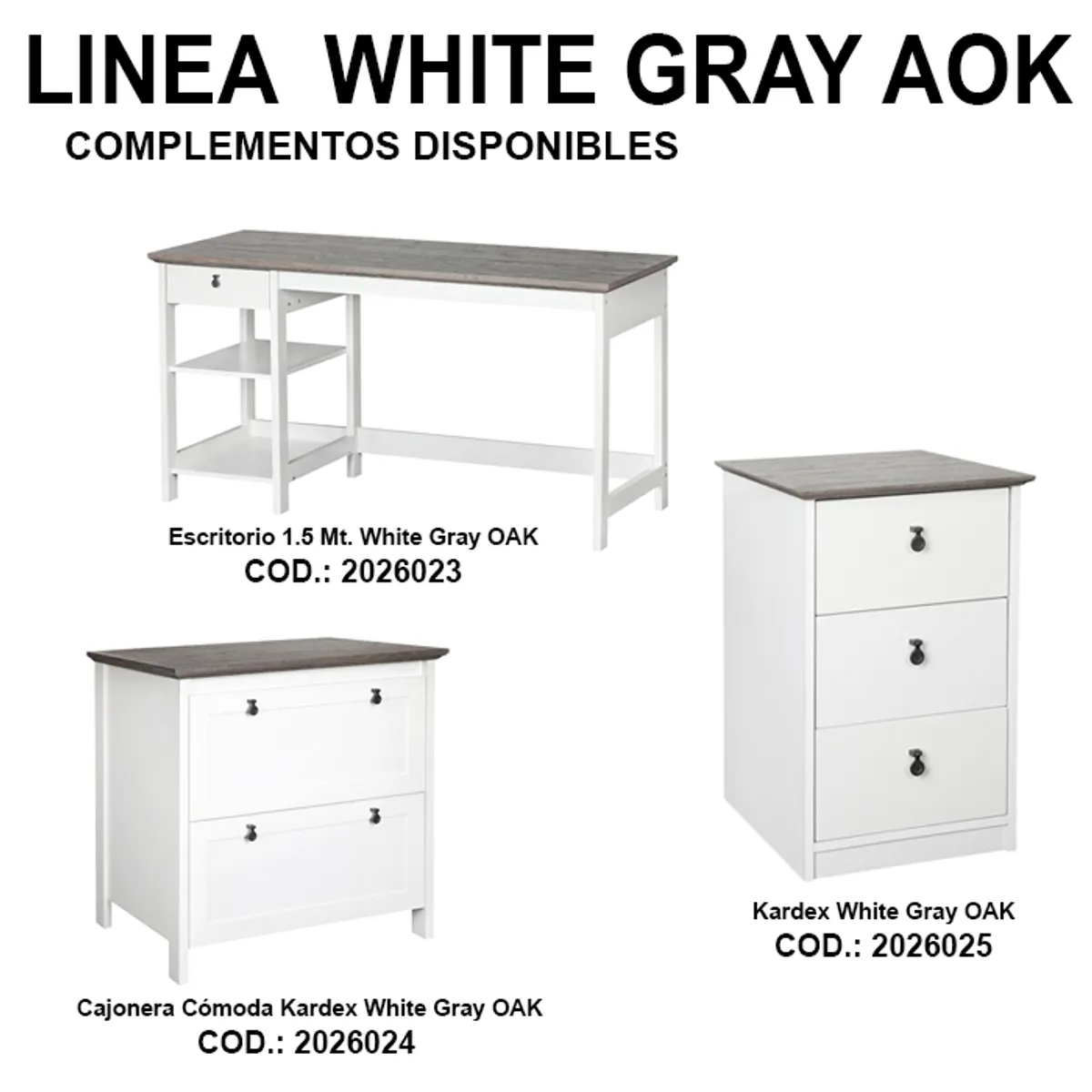 MSA MUEBLES SANTA ANA - Kardex 4 Cajones White Wood Grain
