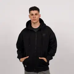 COLO COLO - Polerón Colo-Colo Urbano Full Zipper Negro Logo Grande