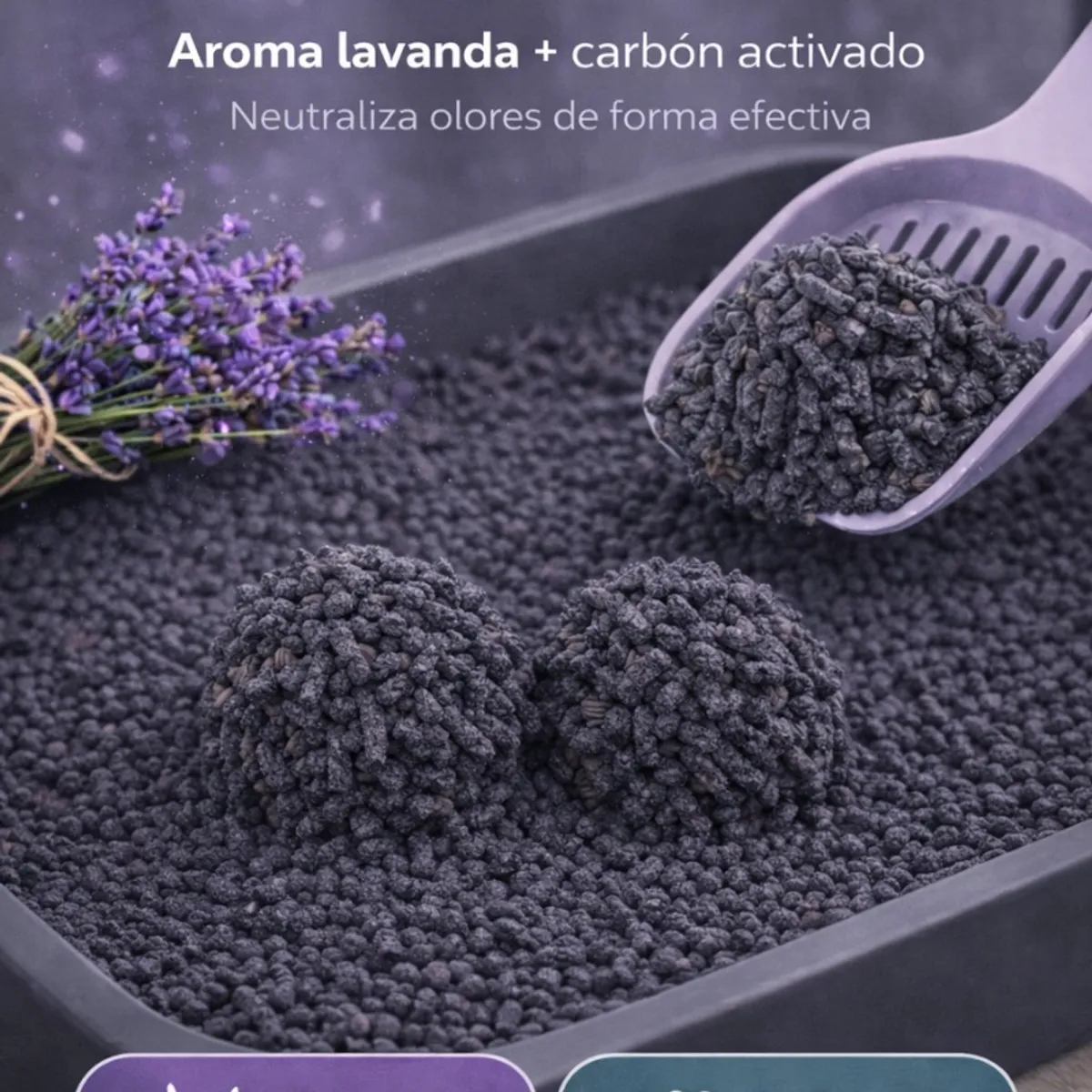 GENERICO - Arena Tofu Gatos 2 5kg Carbon Activado Control Olores