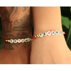 GENERICO - Pulseras Te Amo Parejas Oro Laminado 18k
