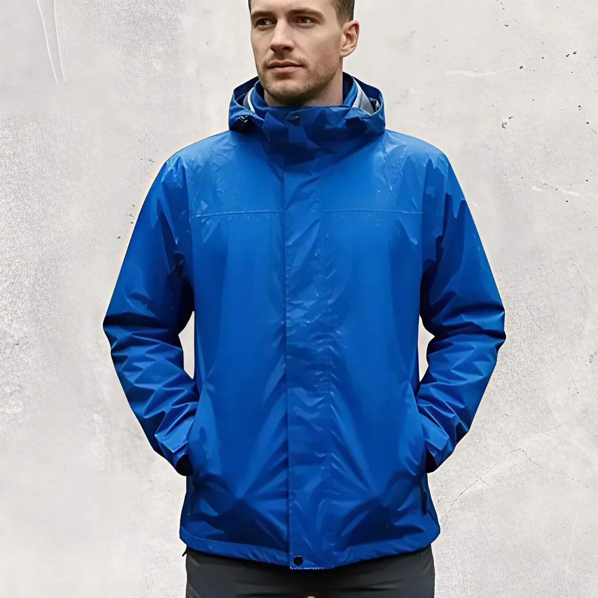 BLUE MOUNTAIN - CHAQUETA 100% IMPERMEABLE  OUTDOOR  HOMBRE