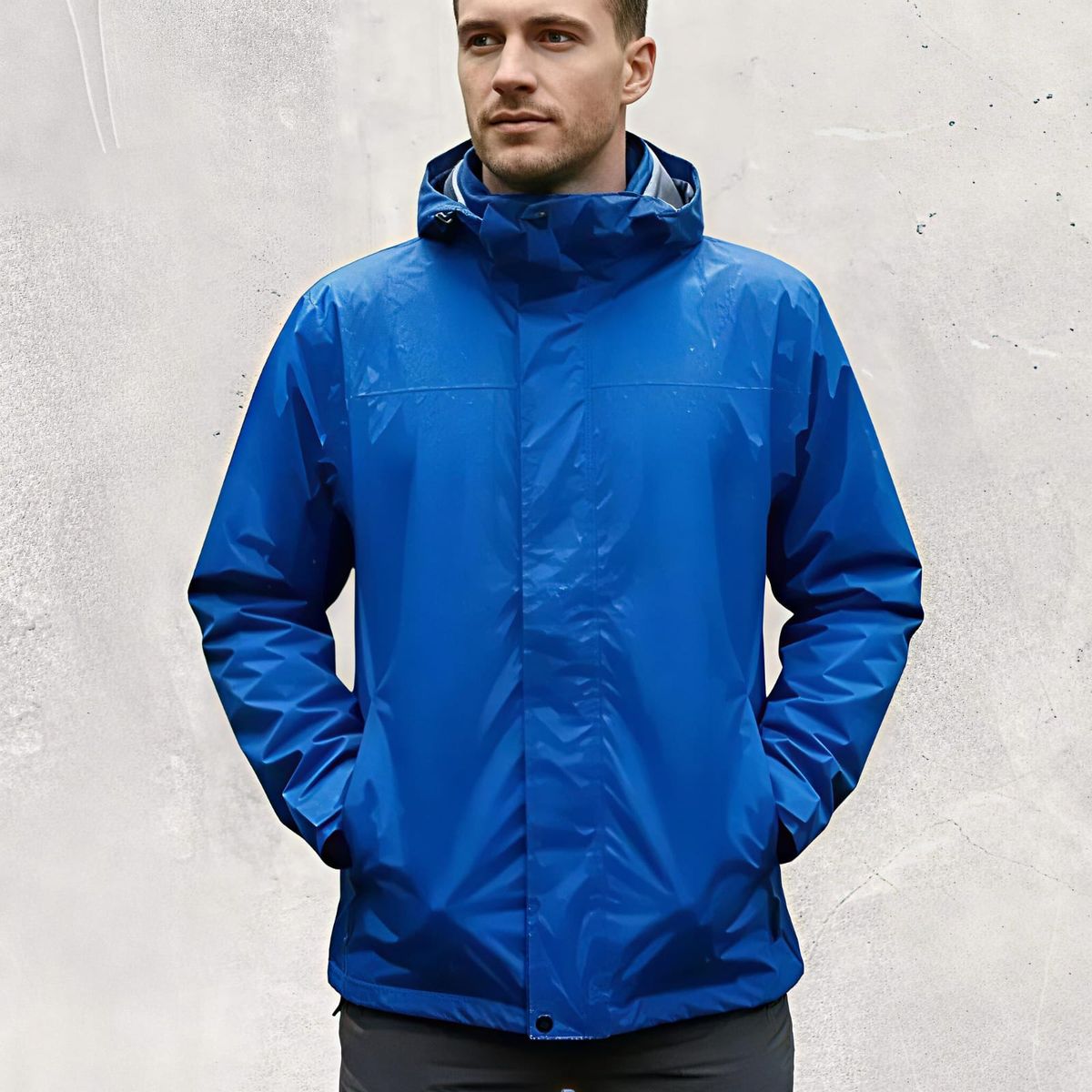 BLUE MOUNTAIN - CHAQUETA 100% IMPERMEABLE  OUTDOOR  HOMBRE