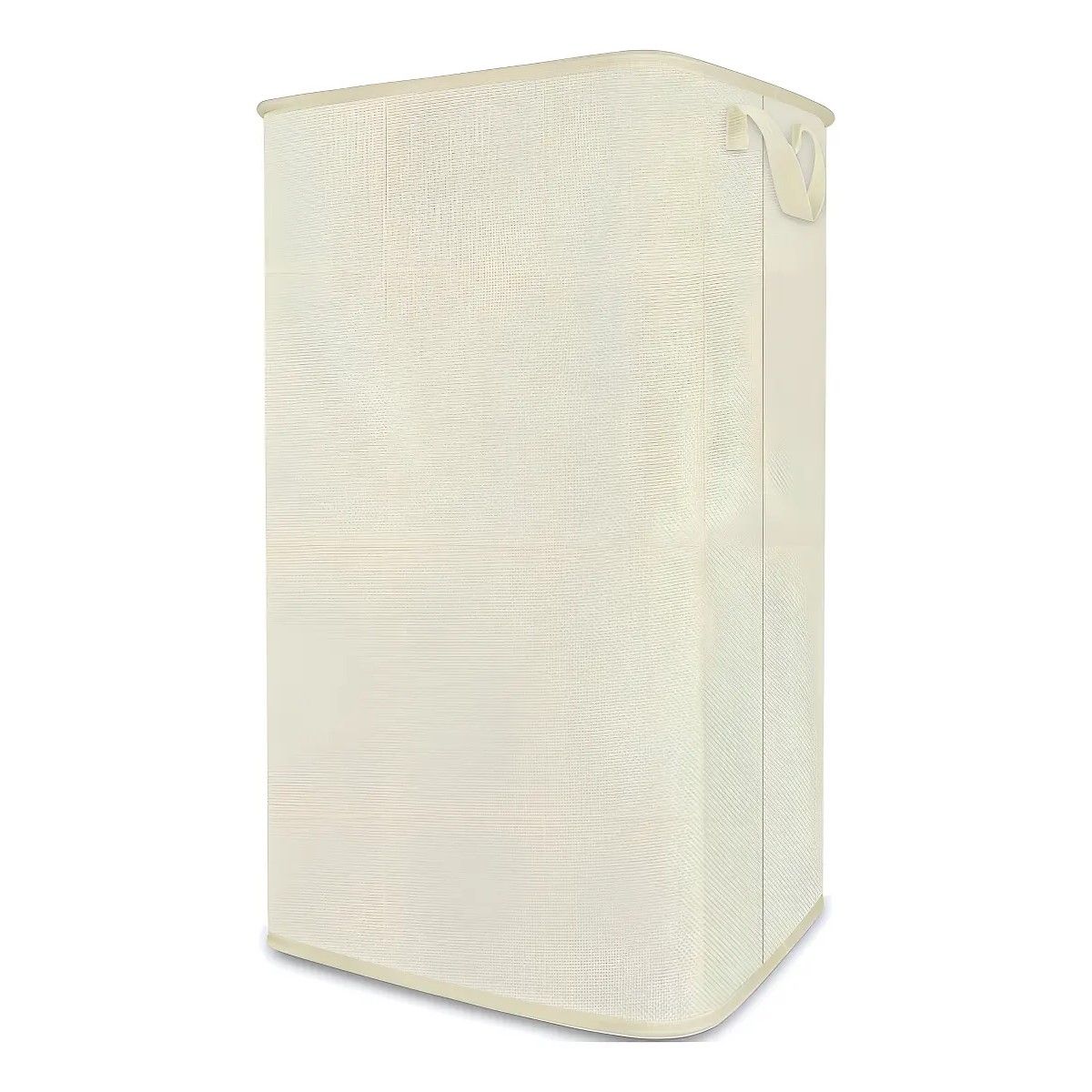GENERICO - Cesto de Ropa Plegable 80 Litros Beige Asas Resistentes Diseño Cuadrado BELUG
