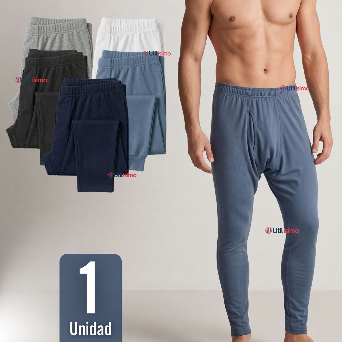 UTILISIMO - Calzoncillo Largo Polar Calza Hombre Invierno Primera Capa