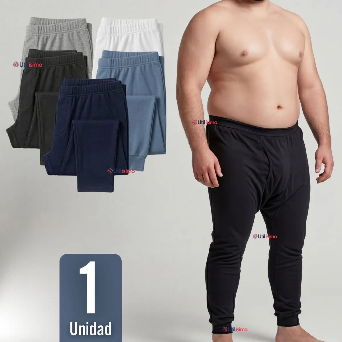 UTILISIMO - Calzoncillo Largo Polar Calza Hombre Invierno Primera Capa