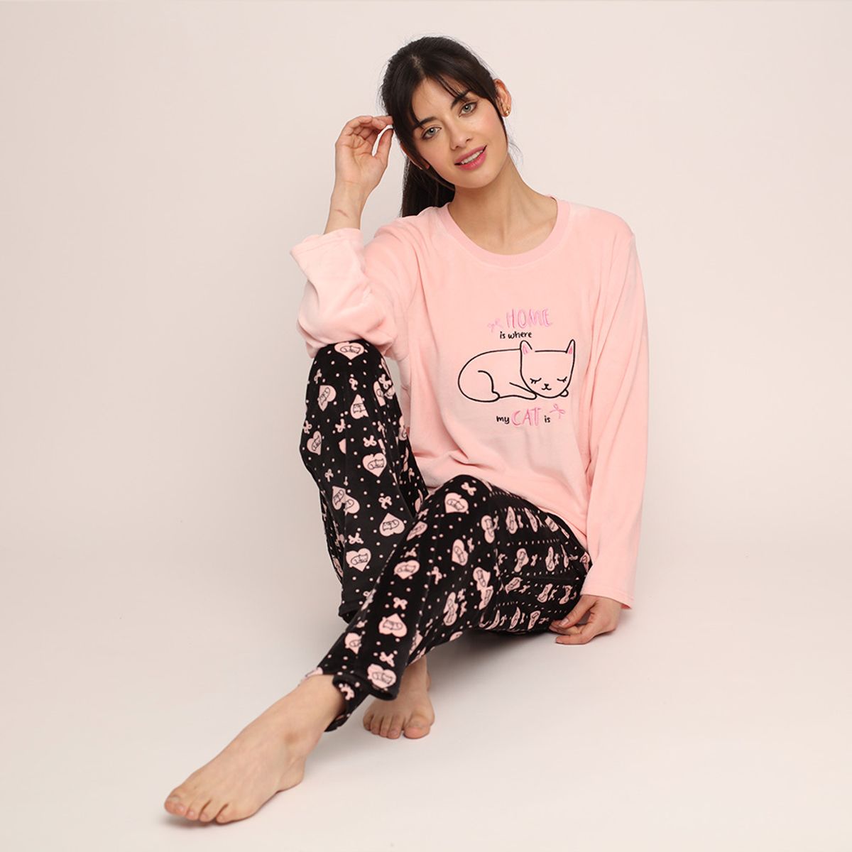 MONA - Pijama Velvet Monamour Mujer
