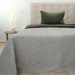DORAL - Quilt Hotpress Viena Con Sherpa 2,5 Plazas Gris