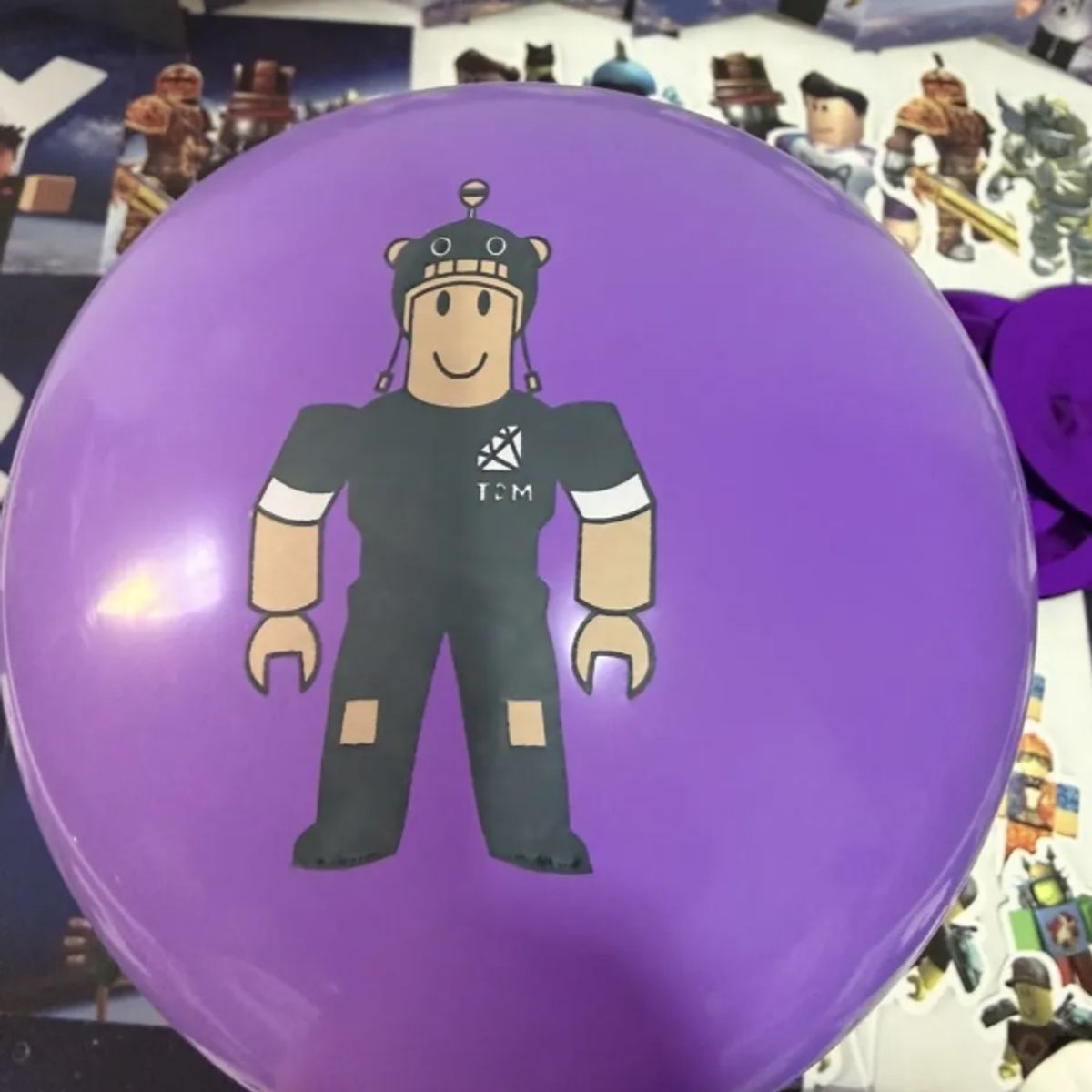 GENERICO - Kit Cumpleaños Roblox Globos Banner Decoracion Fiesta