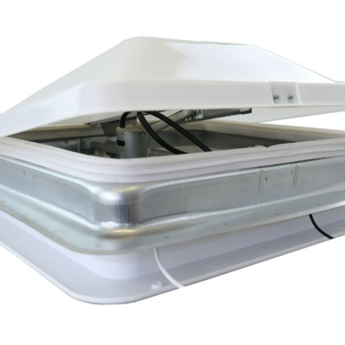 Claraboya Blanca Con Extractor 12V con Marco Interior 8cm Incluido HENGS, marca GENERICO - Foto Principal