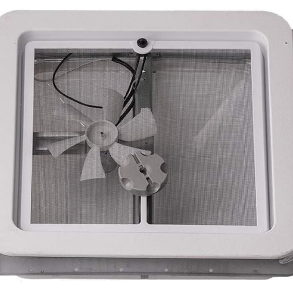 Claraboya Blanca Con Extractor 12V con Marco Interior 8cm Incluido HENGS, marca GENERICO - Foto 2