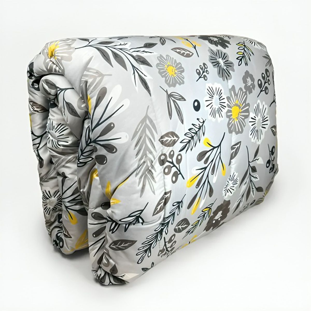 KEYHOME - Plumón Estampado 2.5 plazas  Flores Grises  Key Home