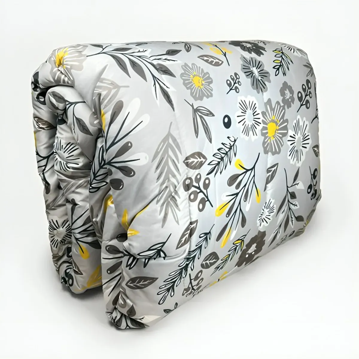 KEYHOME - Plumón Estampado 2.5 plazas  Flores Grises  Key Home