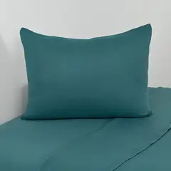 AMERICAN FAMILY - Sábana De Polar Lisa 1 Plaza Turquesa