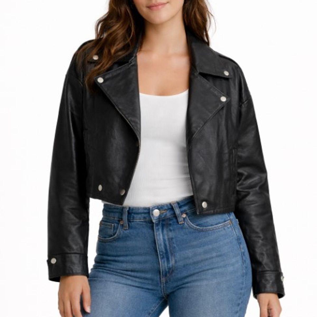 AGW - chaqueta ecocuero overzise mujer