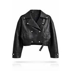 AGW - Chaqueta ecocuero overzise mujer