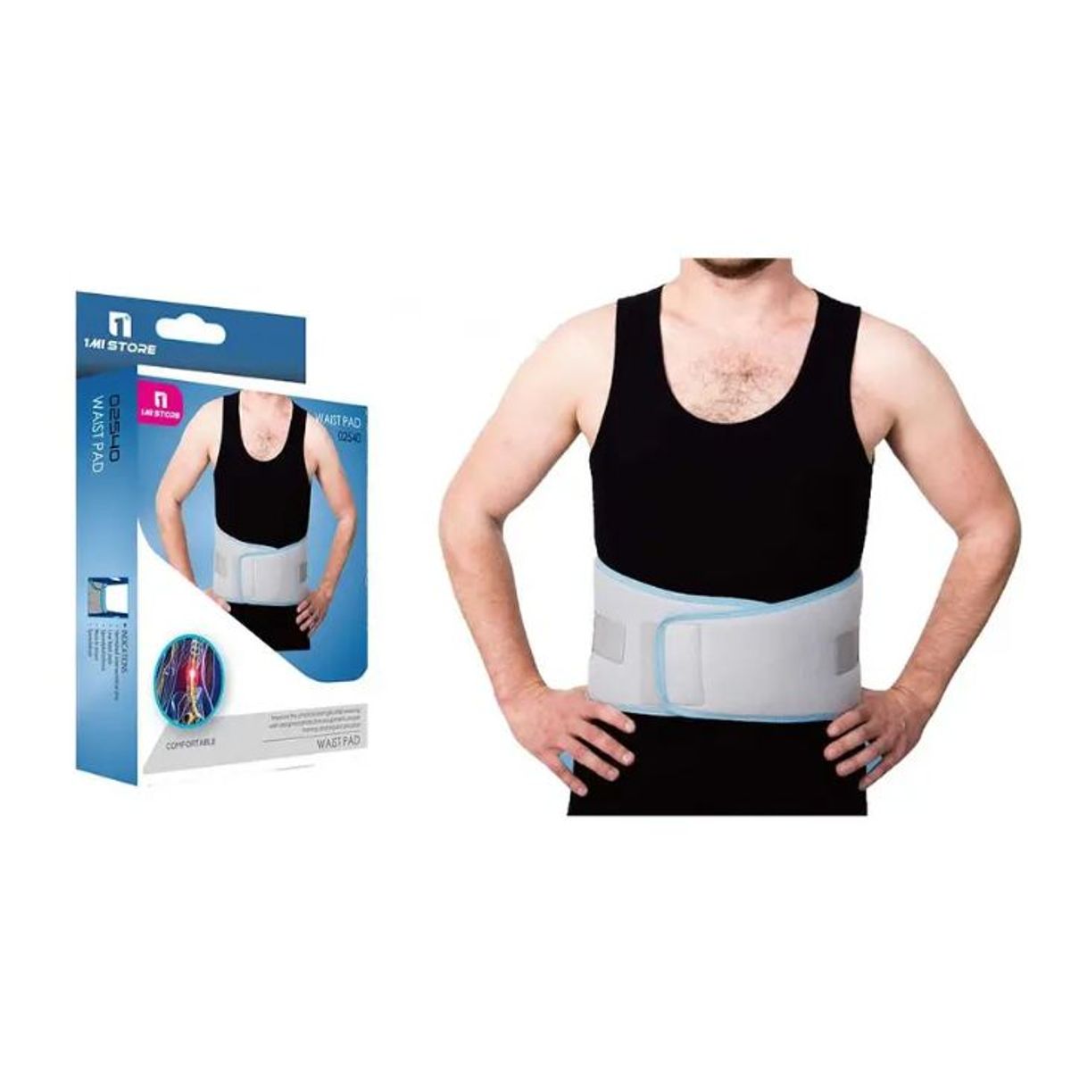 GENERICO - Faja de Soporte Lumbar con Varillas - Corrector de Postura y Estabilizador de Espalda - Talle Único