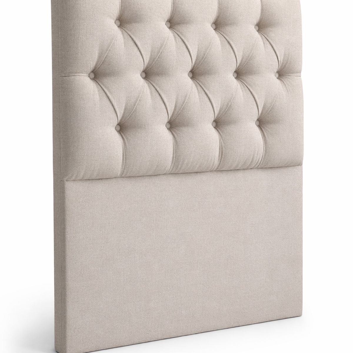 GENERICO - Respaldo 1.5 Plaza Capitone Lino Beige Moderno Industrial de Alto Nivel