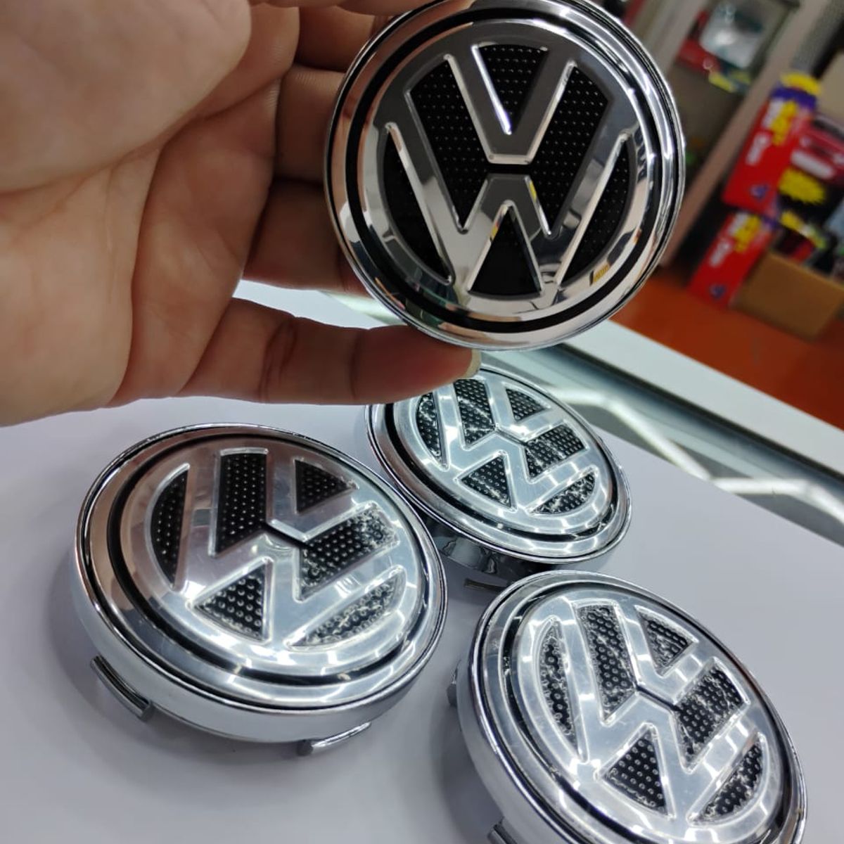 GENERICO - Tapa centro Llantas de autos 56mm universal VOLKSWAGEN