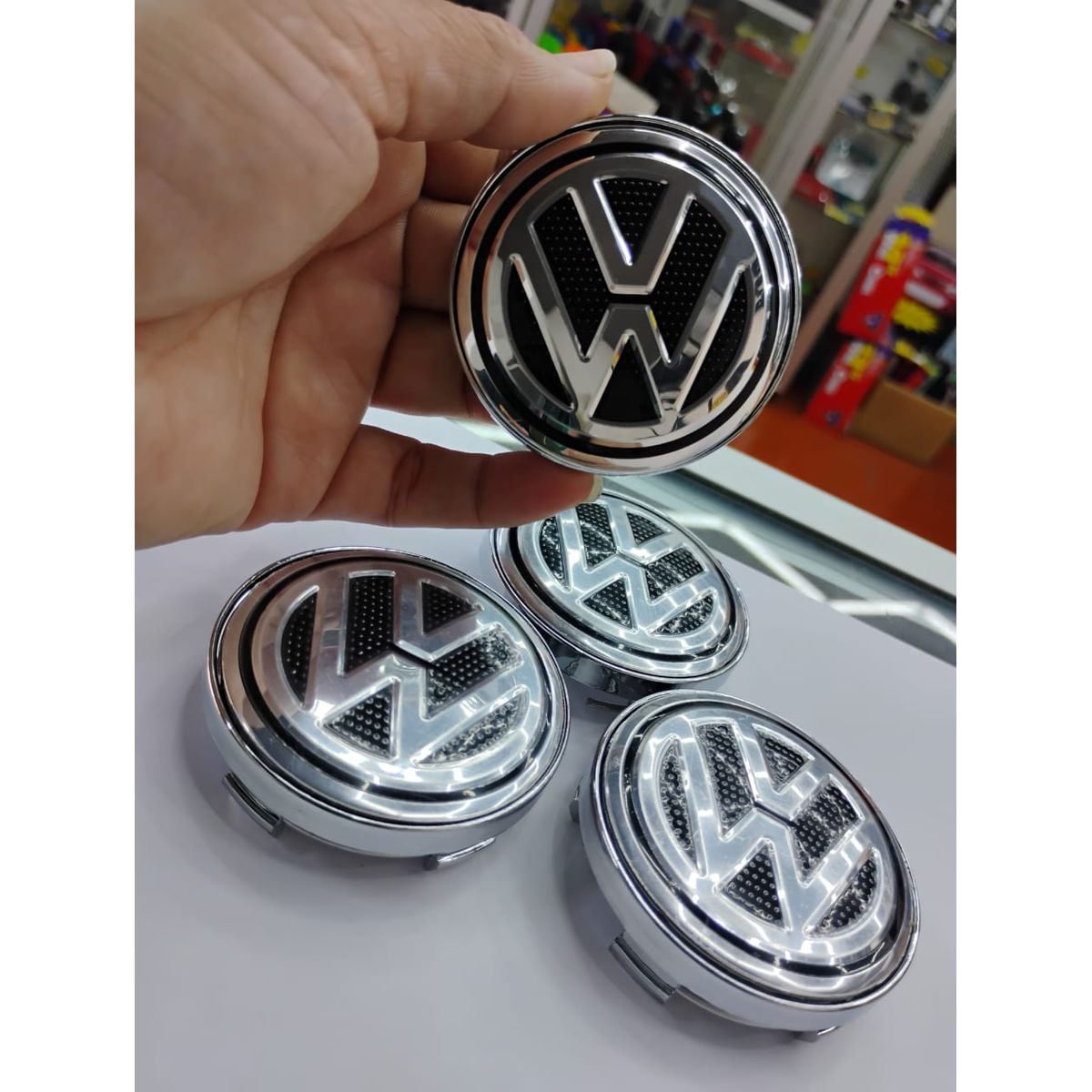 GENERICO - Tapa centro Llantas de autos 60mm universal VOLKSWAGEN