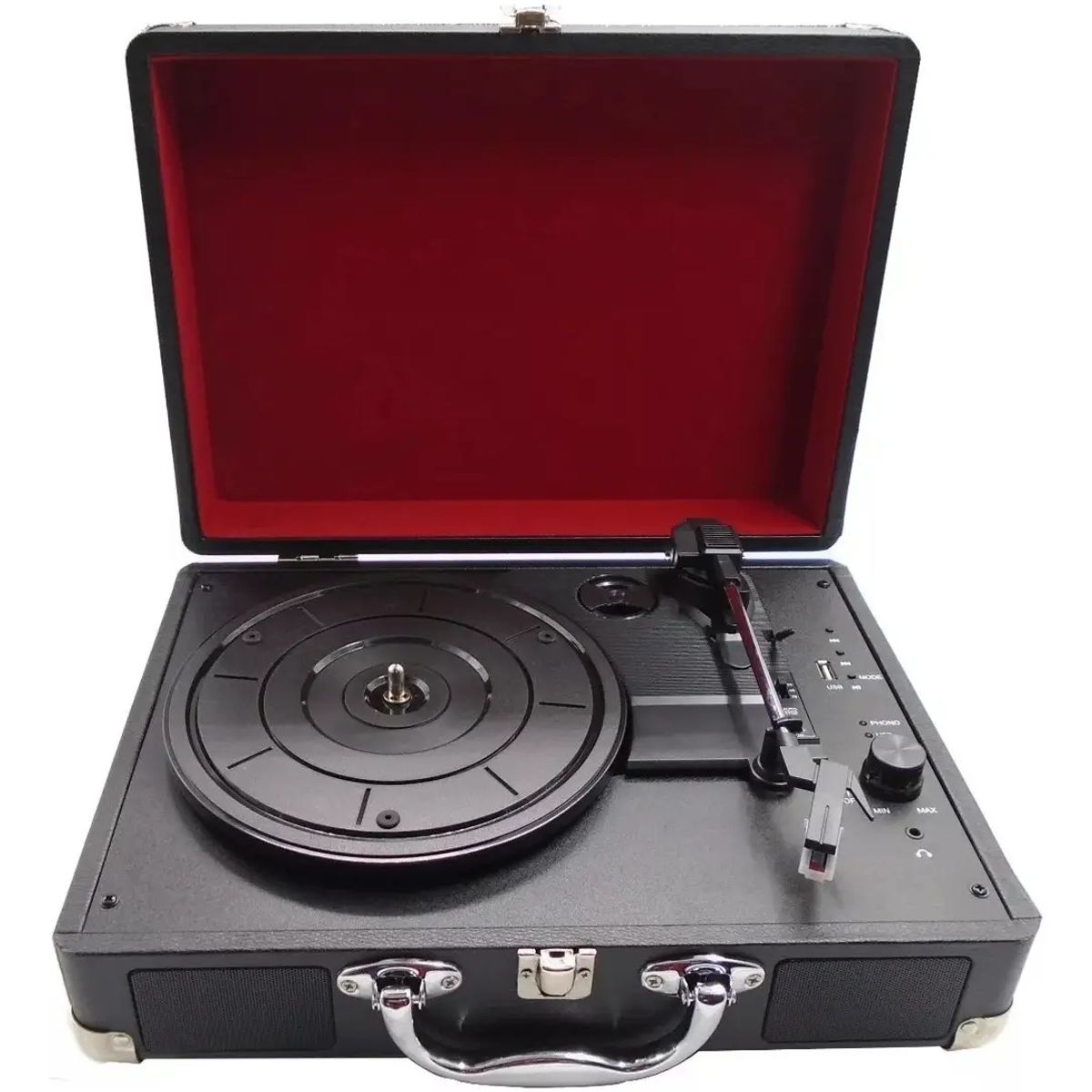 GENERICO - Tocadiscos Maleta Bluetooth Con Altavoces 3 Velocidades