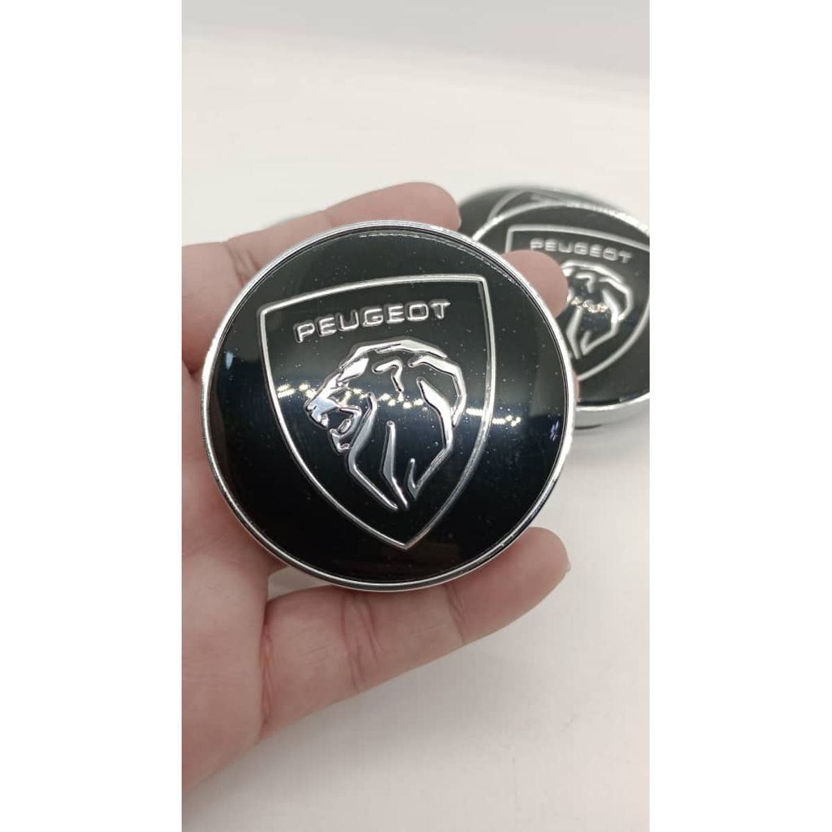 GENERICO - Tapa centro Llantas de autos 60mm universal PEUGEOT LOGO NUEVO