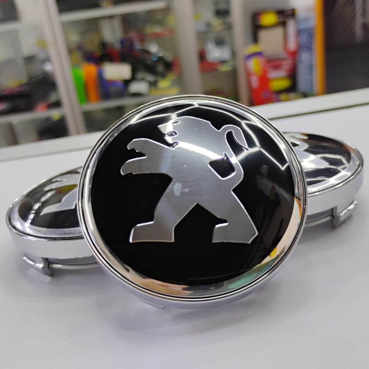 GENERICO - X4 Tapas centro de llantas de auto tunning 56MM PEUGEOT