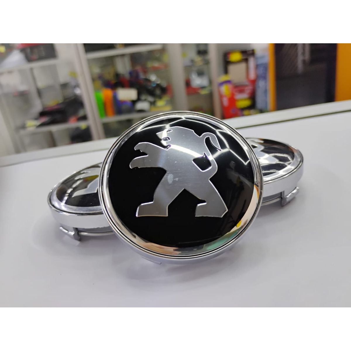 GENERICO - X4 Tapas centro de llantas de auto tunning 56MM PEUGEOT
