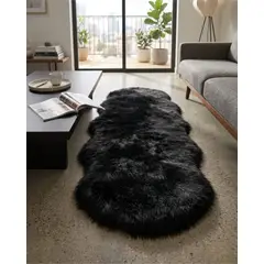 GENERICO - Set de 2 Alfombras Bajada De Cama Piel de oveja 60x180