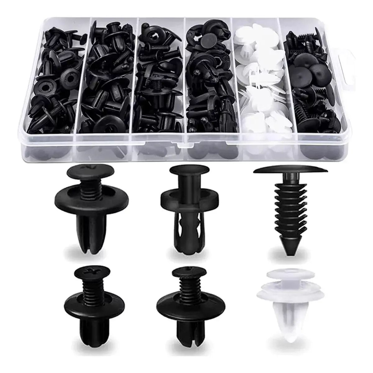 GENERICO - Set Clip Remache Plastico Sujecion Para Coche Broches Autos