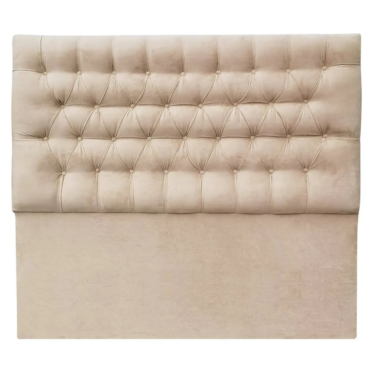 VINTAGE MOBEL - Respaldo Capitone King Felpa Beige