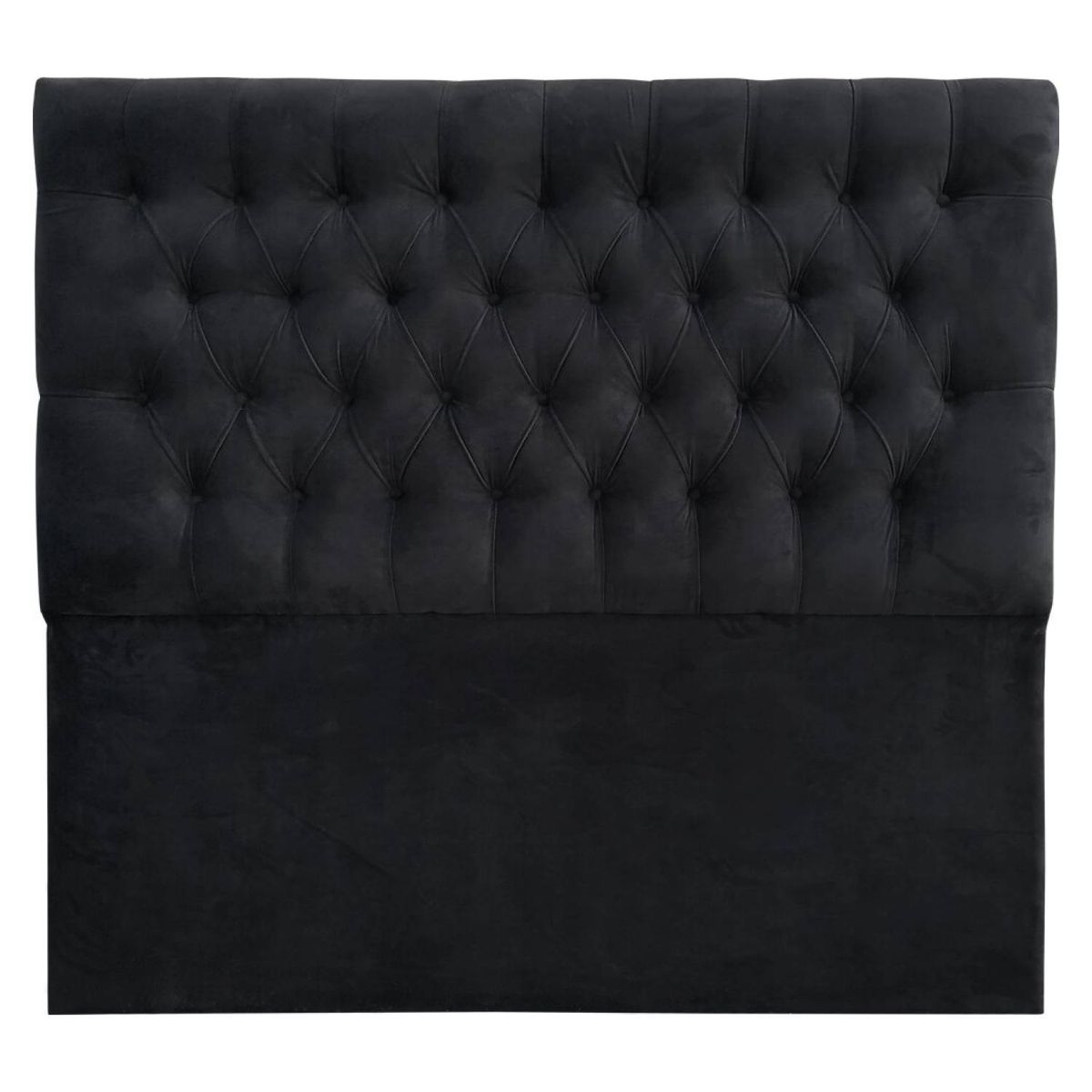 VINTAGE MOBEL - Respaldo Capitone 1.5 plaza Felpa Negra