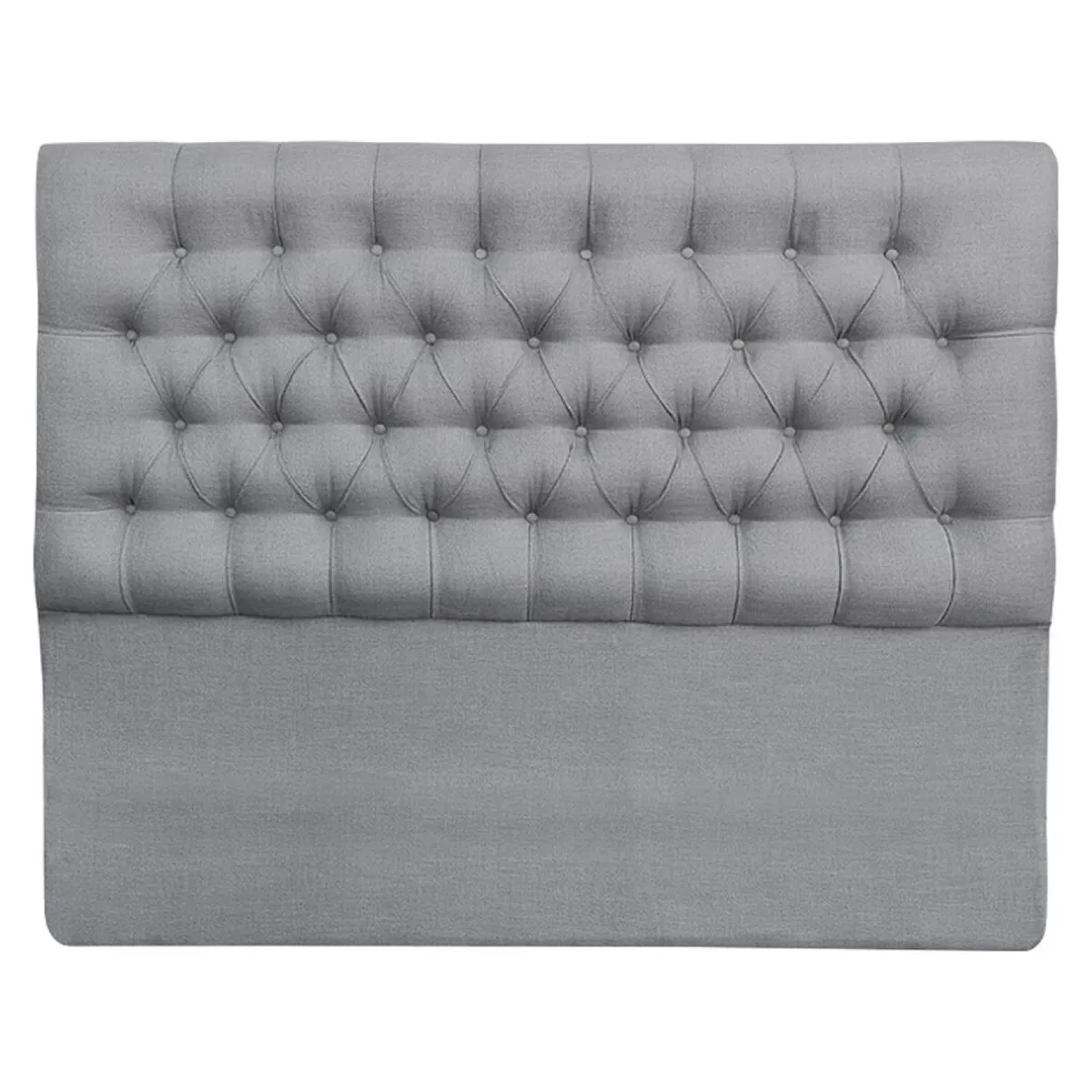 VINTAGE MOBEL - Respaldo Capitone Super King Lino Gris Claro