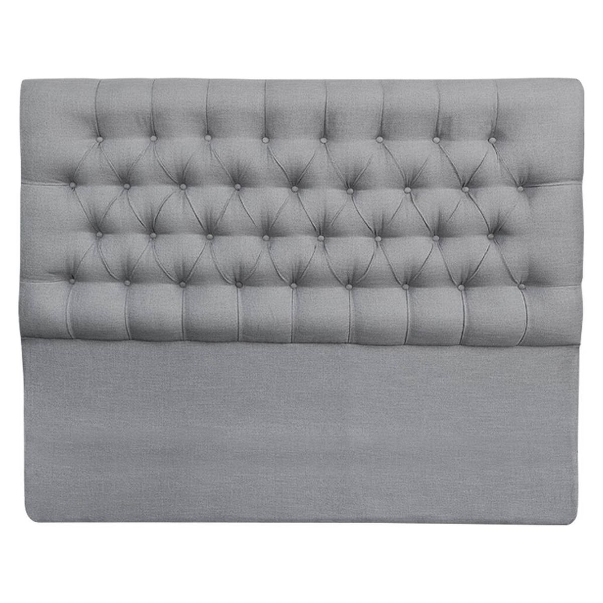 VINTAGE MOBEL - Respaldo Capitone Super King Lino Gris Claro