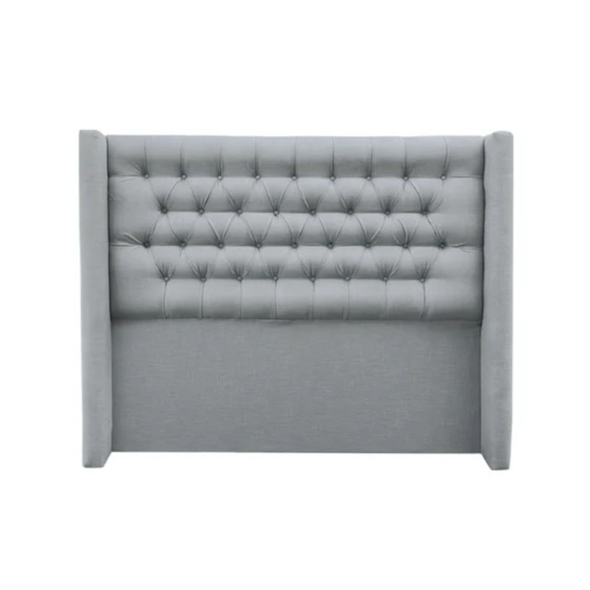 VINTAGE MOBEL - Respaldo Capitone Flugel 1.5 plaza Lino Gris Claro