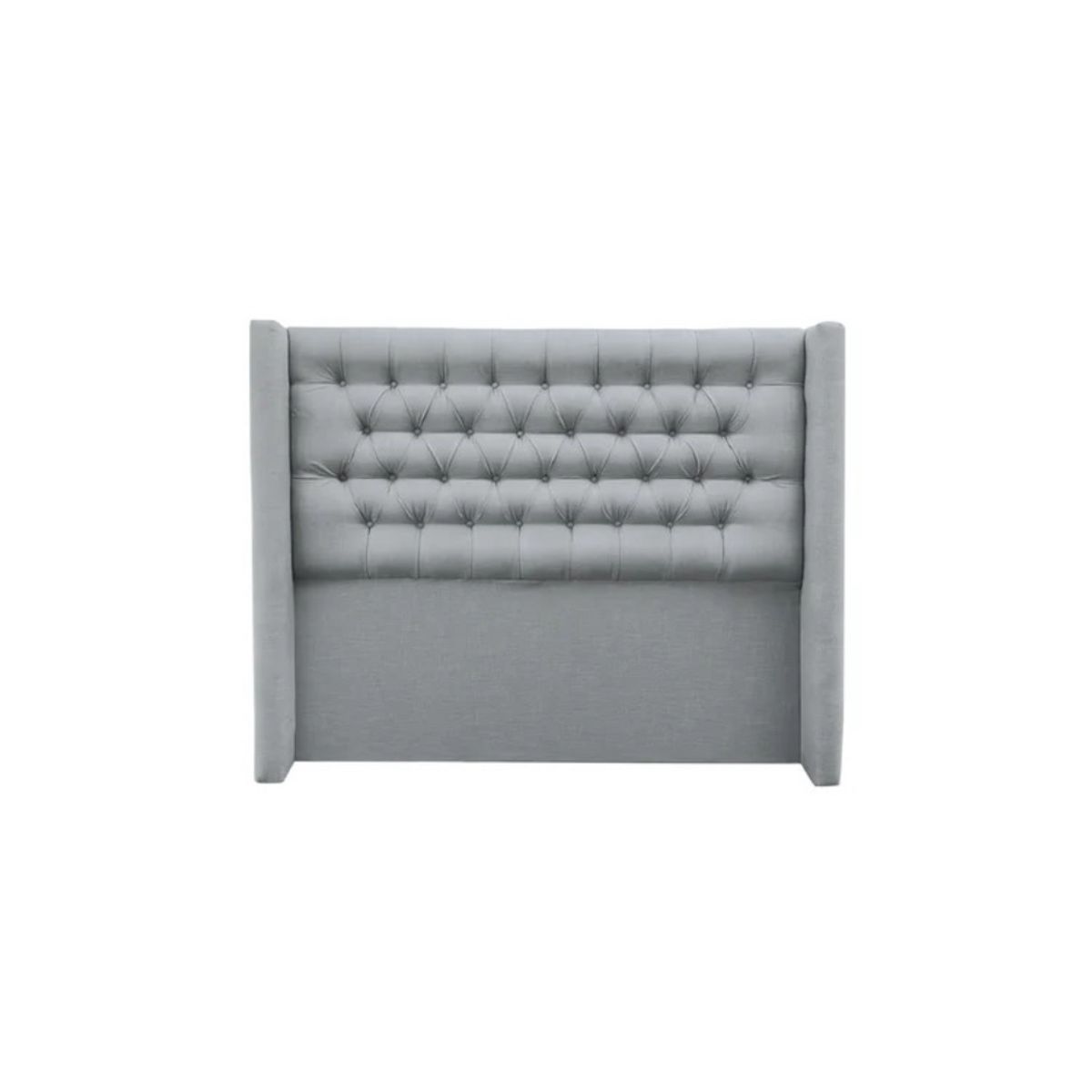 VINTAGE MOBEL - Respaldo Capitone Flugel 1.5 plaza Lino Gris Claro