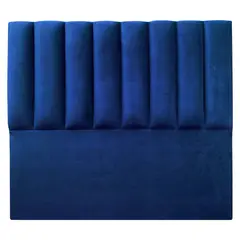 VINTAGE MOBEL - Respaldo Tubular 1 plaza Felpa Azul