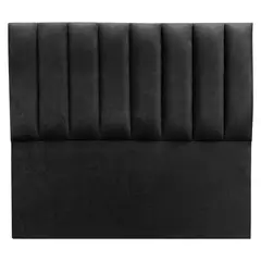 VINTAGE MOBEL - Respaldo Tubular Full Size Felpa Gris Oscuro