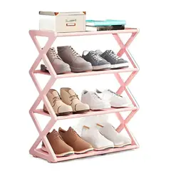 GENERICO - Organizador Zapatero estante para zapatos práctico multifunción 4 niveles Rosa