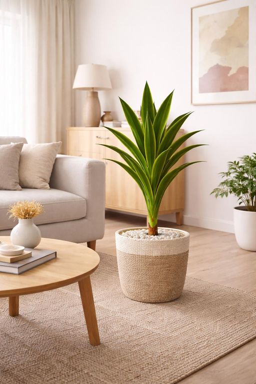Dracaena Planta Artificial 120 cm Decorativa Interior Falsa
