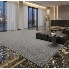 GENERICO - ALFOMBRA TEJIDA GRIS CLARO DE YUTE SISAL 150X200 DE ALTA CALIDAD MODERNA ELAGANTE WM