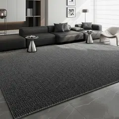 GENERICO - ALFOMBRA TEJIDA GRIS OSCURO DE YUTE SISAL 150X200 DE ALTA CALIDAD MODERNA ELAGANTE WM